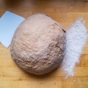 honey molasses bread round dough after kneading